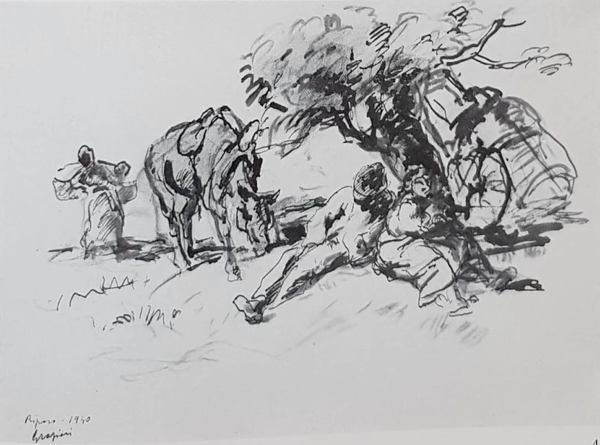 Contadino a riposo